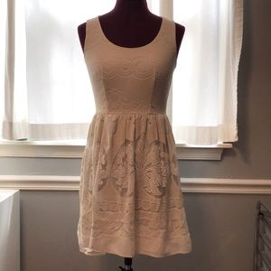 Cream Lace Mini Dress